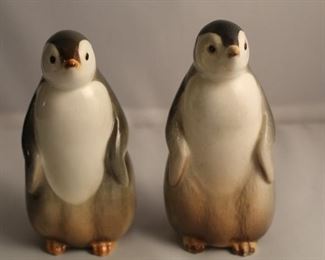 Russian Lomonosov Porcelain Penguin Figurines