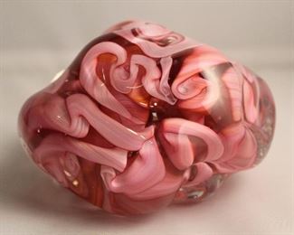 Larry Hogue Art Glass Paperweight / Sculpture