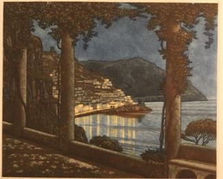 Frederick Marriott (1860-1941) Colored Etching