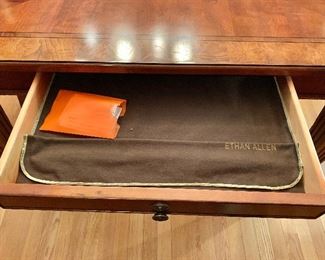 Dining table silverware drawer (two drawers, one at each end)
