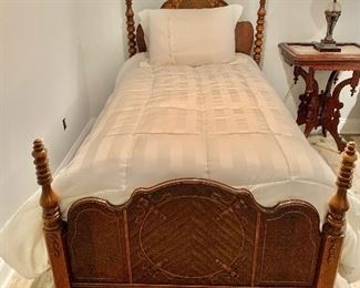 Vintage 'his' and 'hers' twin beds from the early 1900's have been in the same family for 117 years.