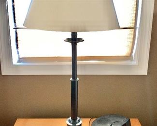 Pottery Barn adjustable metal lamp with shade.    PRICE: $50 each