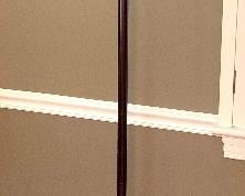 Torchiere lamp with frosted marbled glass shade.  68" tall.  Shade is 12" diameter. Great condition!             PRICE: $150