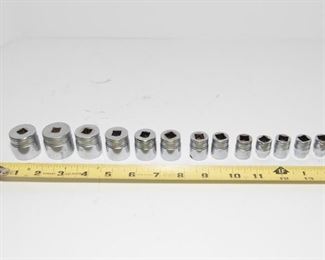 T33	Set of 13 Snap On 3/8 3/8”-1” Sockets	  $64.95