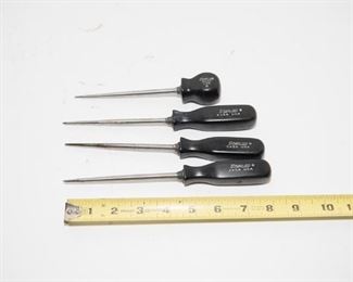 T58	Vintage Snap-On Black Handle Awl Set of 4 5ASA, 8ASA                               $92.95