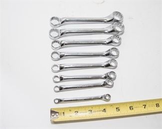 T90	Snap-On Double End Flare Nut Wrenches Lot of 9 7/8,3/4,3/4,3/8,1/4,1/2,5/16               $135.95