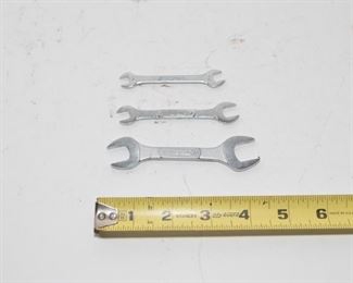 T110	Snap On Skinny Open End Wrenches 1/2, 5/16 Blue Point 1/4 Mini                  $24.95