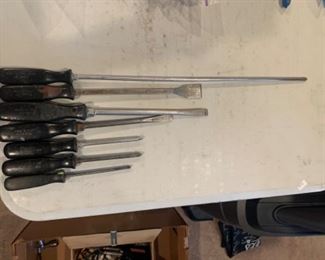 T254 Lot of 7 Vintage Snap On Screwdrivers $49.95