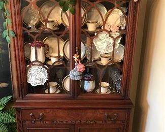  Antique Colonial China Cabinet 