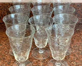 11 vintage juice glasses: $12
