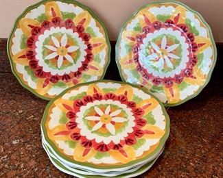 Set of 6 thick plastic plates: $14
