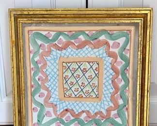 Item 28: Mackenzie Child’s Tile/Trivet (Bearded Iris Pattern)10.5 x 10.5: $58