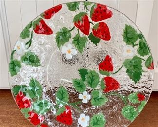 Sydenstricker Plate with Strawberries and Blossoms: $18