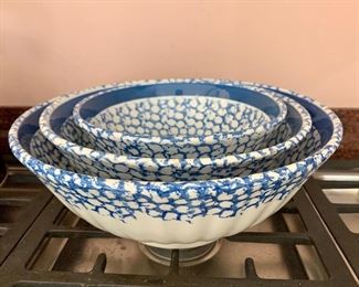 (3) Ceramic Nesting Bowls: $28