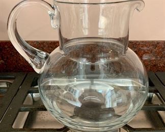 Heavy glass iced tea/lemonade pitcher: $10