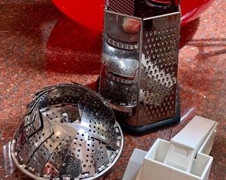 Three pieces - two graters and one steamer: $12