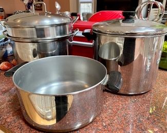 Lot of Pots with strainers: $28