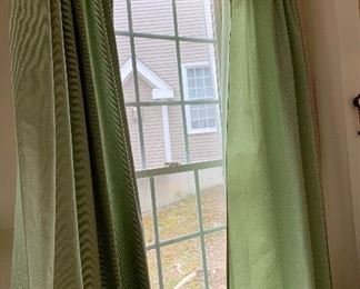 Item 53:  (4) Green Curtain Panels - 38 x 76: $60 per window