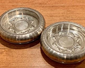 Item 62:  (2) Sterling Silver Weighted Coasters- 4": $48
