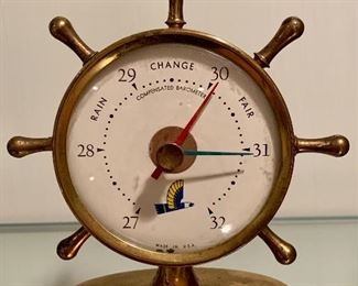 Vintage Brass Barometer: $35