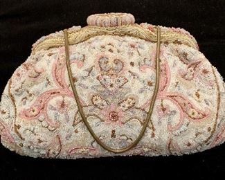 Item 101:  Antique beaded purse - gorgeous - Handmade in France: $125