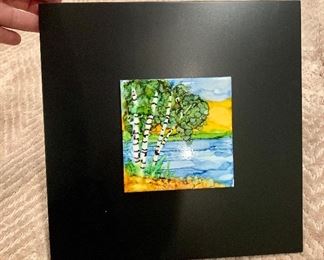 Item 72:  "Birch Tree's" by Nancy Alimansky - 10 x 10: $24