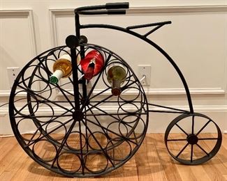 Item 76:  Metal Bicycle Wine Rack - 33 x 8 x 26: $38