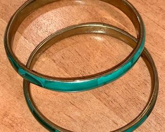 Two green bangles: $5