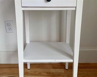 Item 117: Small, one drawer Hemnes Ikea Side Table (2), 18 x 14 x 27.5: $30