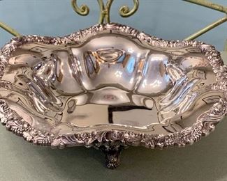 Silverplate Bowl with Feet: $45