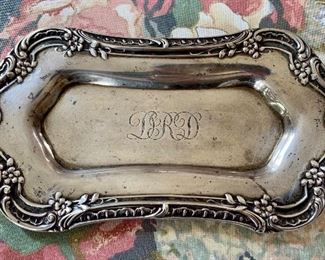 Antique Kerr Sterling Silver Trinket Dish, 7" x 3 1/2": $85
