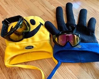 Two hats and two pr. goggles: $8