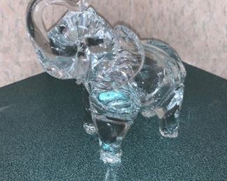 Glass elephant 9.5". $30