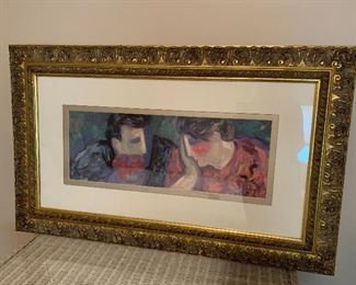 Barbara Wood "True Love" signed lithograph in great condition.  25"x41.5" - Price $750
