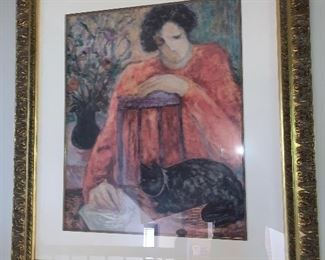 Barbara Wood signed lithograph in great condition.  41"x47" - Price $850
