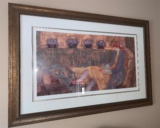 Barbara Wood signed and numbered lithograph in great condition.  42"x28" - Price $950