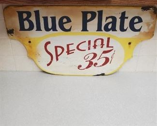 Blue Plate special wooden sign $30