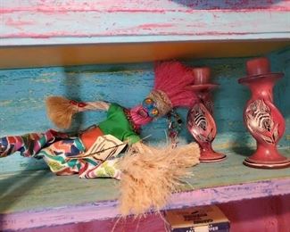 3 jumbo tall candlesticks African $15