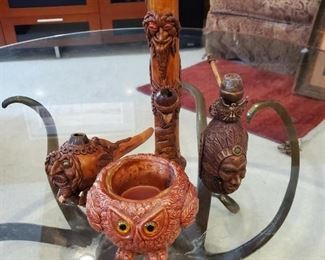 3 piece pipes owl figurine $30