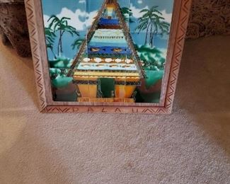 Fish bird framed tiles $30