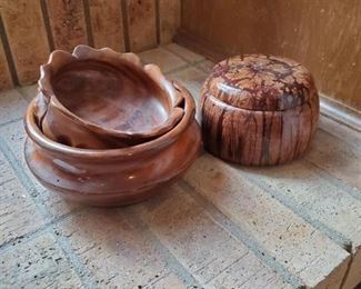 Three wooden pieces $20