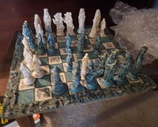 Stone chess set $30