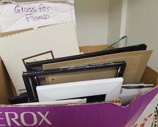Whole box of glass frames $10