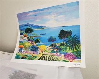 Signed print water scene $30