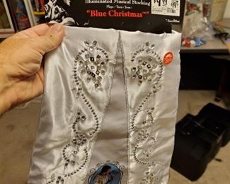 Elvis Blue Christmas stocking $10