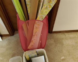 Two boxes wrapping paper pine cones $8