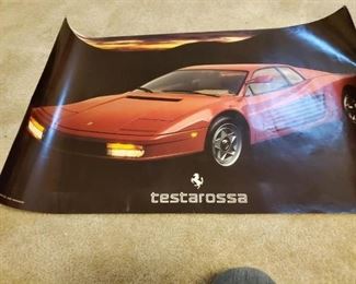 Testarossa car poster $7