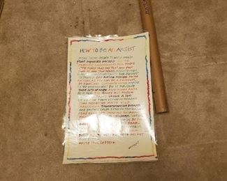 How to be an artist poster $8