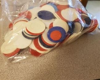 Old Poker Chips Bags $5