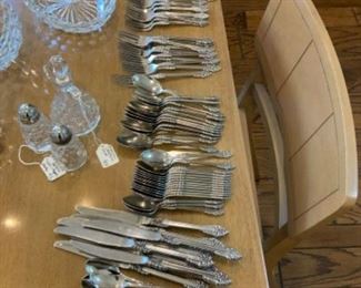 Vintage Oneida Stainless Flatware with Serving Spoons 72 pcs $128